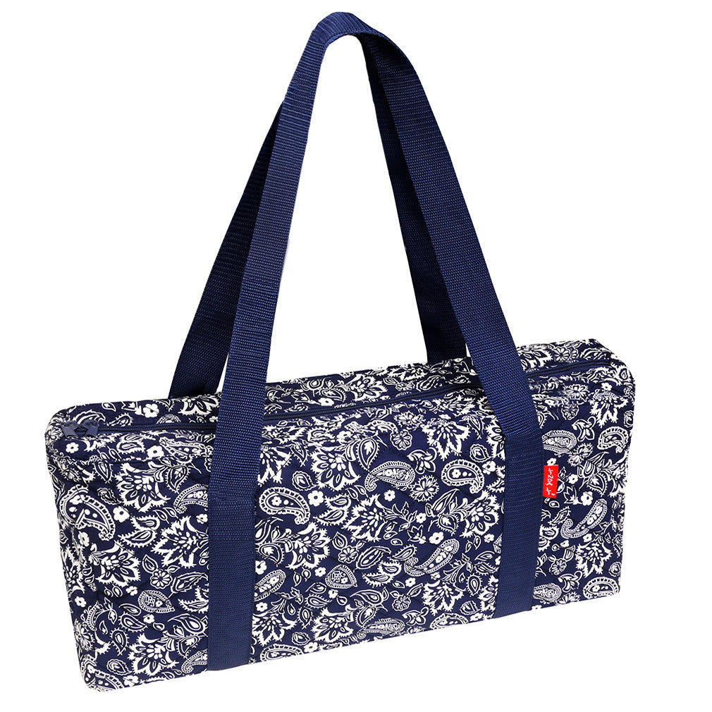 Soft-Sided American Mah Jongg Set by Linda Li® with White Tiles and Modern Pushers - Blue Paisley Soft Bag - American-Wholesaler Inc.