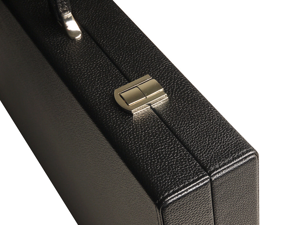 19-inch Premium Backgammon Set - Black Board with White and Green Points - American-Wholesaler Inc.