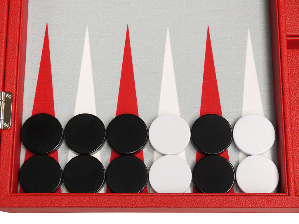 19-inch Premium Backgammon Set - Red - American-Wholesaler Inc.