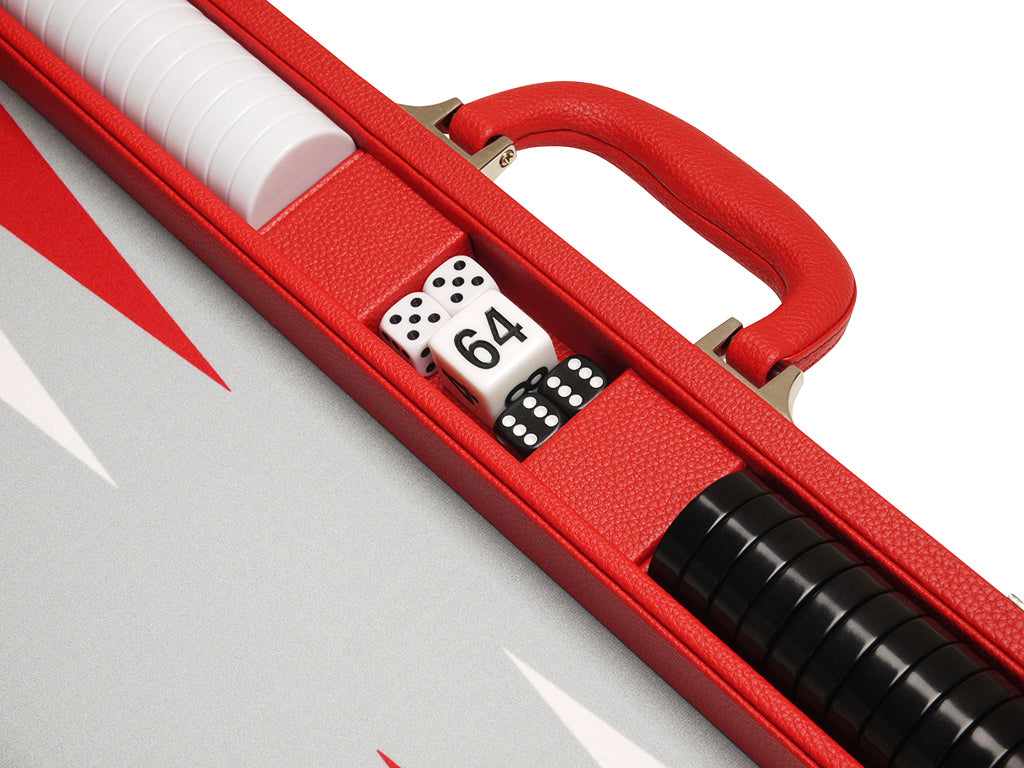 19-inch Premium Backgammon Set - Red - American-Wholesaler Inc.
