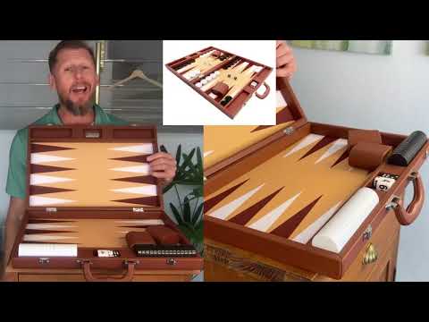 
                  
                    Load and play video in Gallery viewer, See details on the 19-inch backgammon board by Silverman &amp;amp; Co.
                  
                