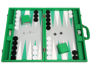 19-inch Premium Backgammon Set - Green