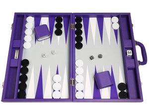 19-inch Premium Backgammon Set - Purple - GBP