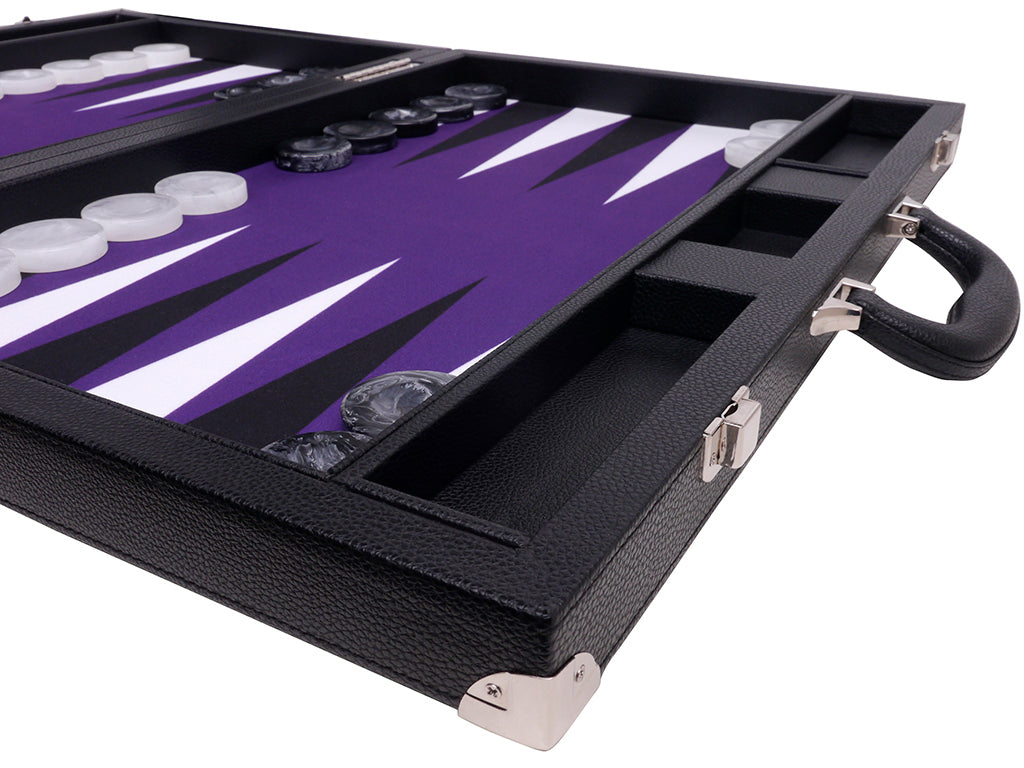 21-inch Tournament Backgammon Set - Purple - FREE Shipping