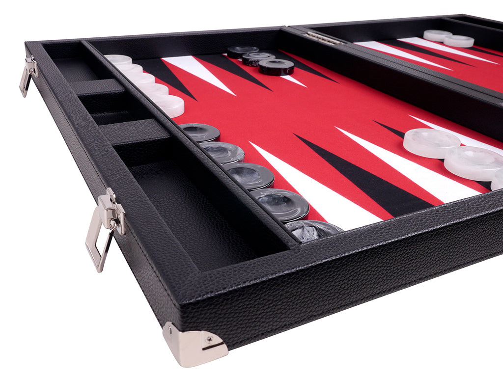 21-inch Tournament Backgammon Set - Red - FREE Shipping