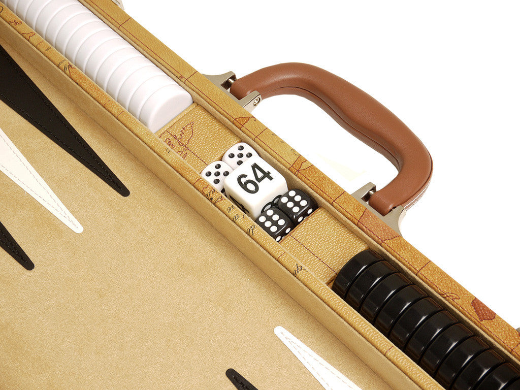18-inch Map Backgammon Set - Brown Board - GBP - American-Wholesaler Inc.