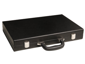16-inch Premium Backgammon Set - Black with White and Astral Blue Points - GBP - American-Wholesaler Inc.