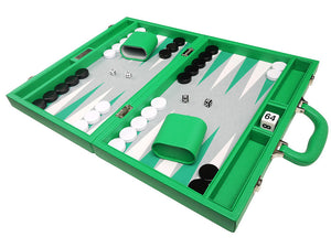 16-inch Premium Backgammon Set - Green