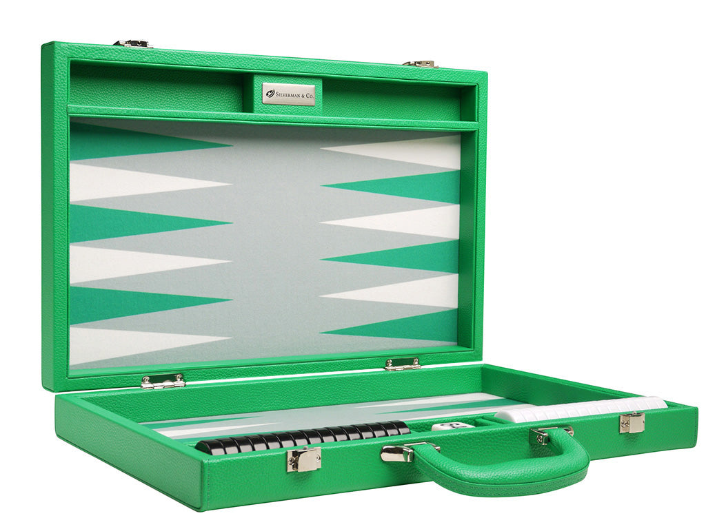 16-inch Premium Backgammon Set - Green - GBP - American-Wholesaler Inc.