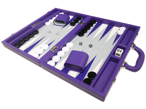 16-inch Premium Backgammon Set - Purple