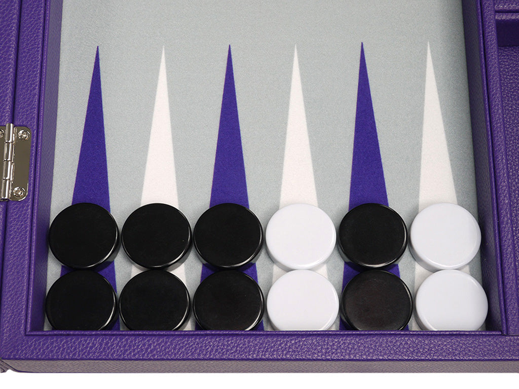 16-inch Premium Backgammon Set - Purple - GBP - American-Wholesaler Inc.