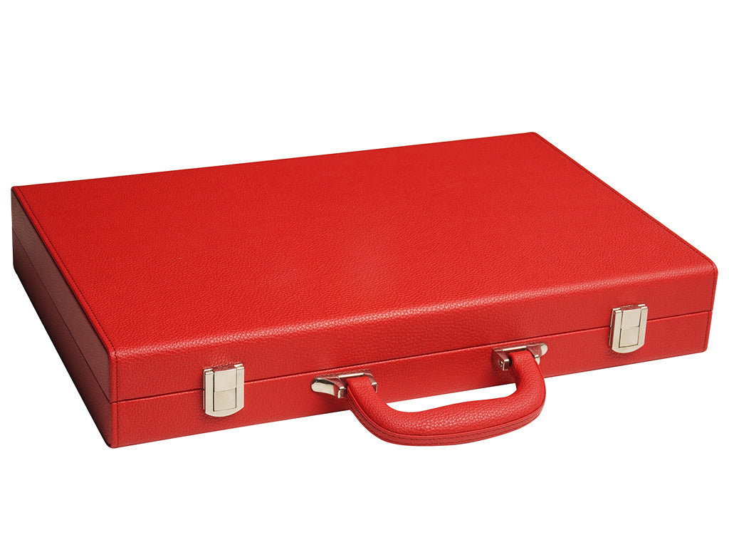 16-inch Premium Backgammon Set - Red - GBP - American-Wholesaler Inc.