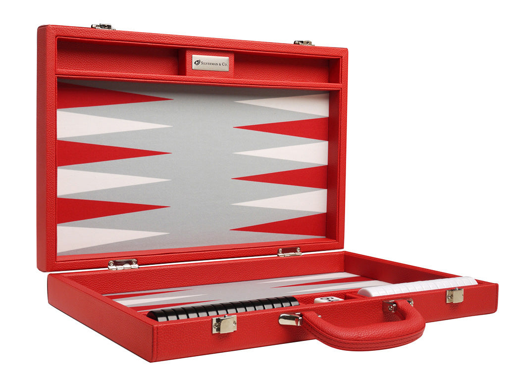 16-inch Premium Backgammon Set - Red - American-Wholesaler Inc.