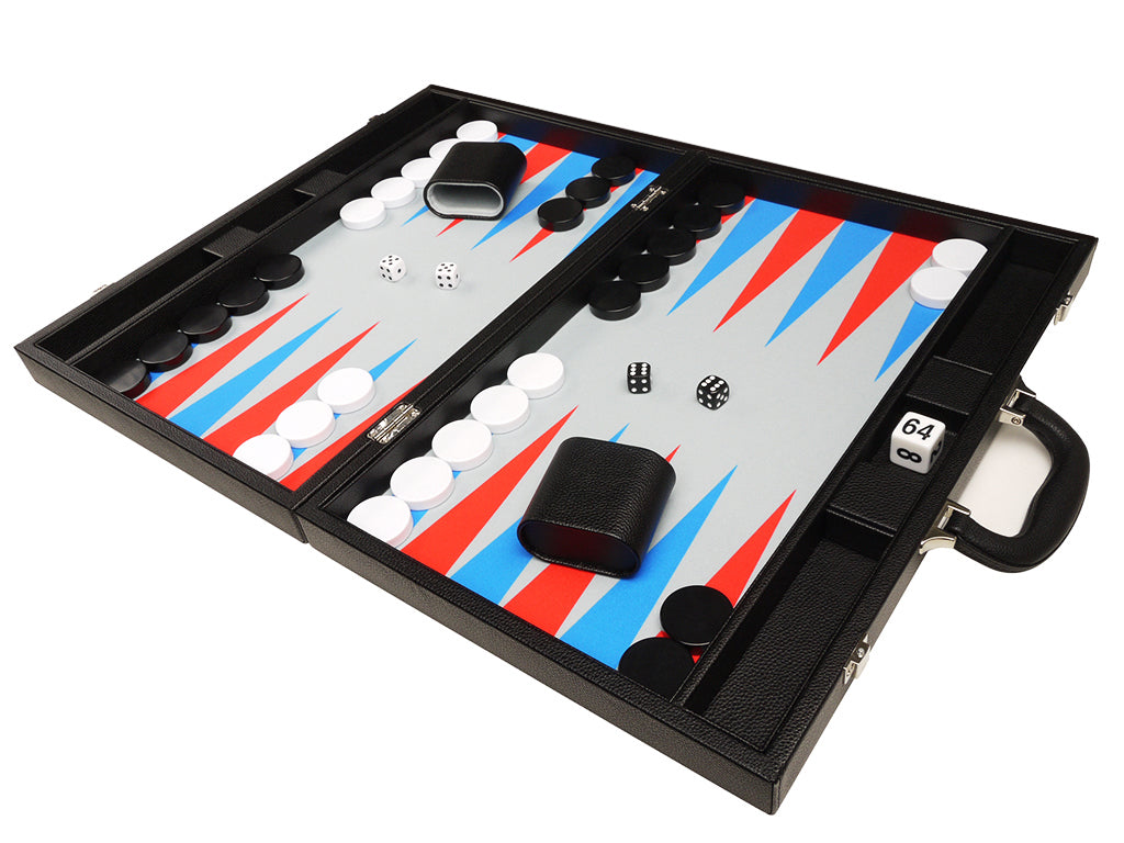 
                  
                    19-inch Premium Backgammon Set - Black Board with Scarlet Red and Patriot Blue Points - American-Wholesaler Inc.
                  
                