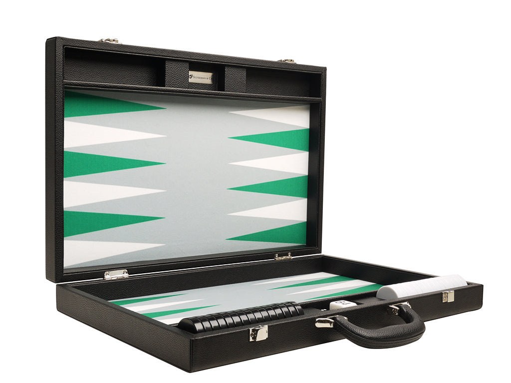 
                  
                    19-inch Premium Backgammon Set - Black Board with White and Green Points - American-Wholesaler Inc.
                  
                