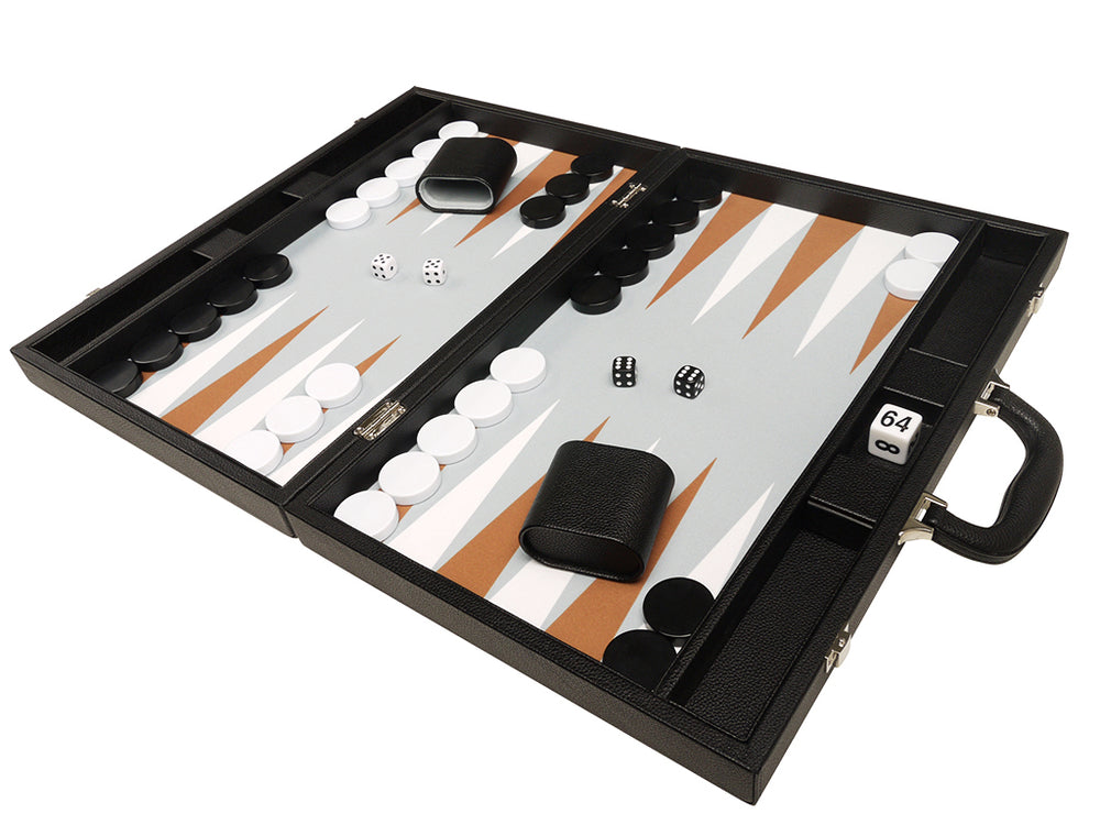 
                  
                    19-inch Premium Backgammon Set - Black Board with White and Rum Points - American-Wholesaler Inc.
                  
                