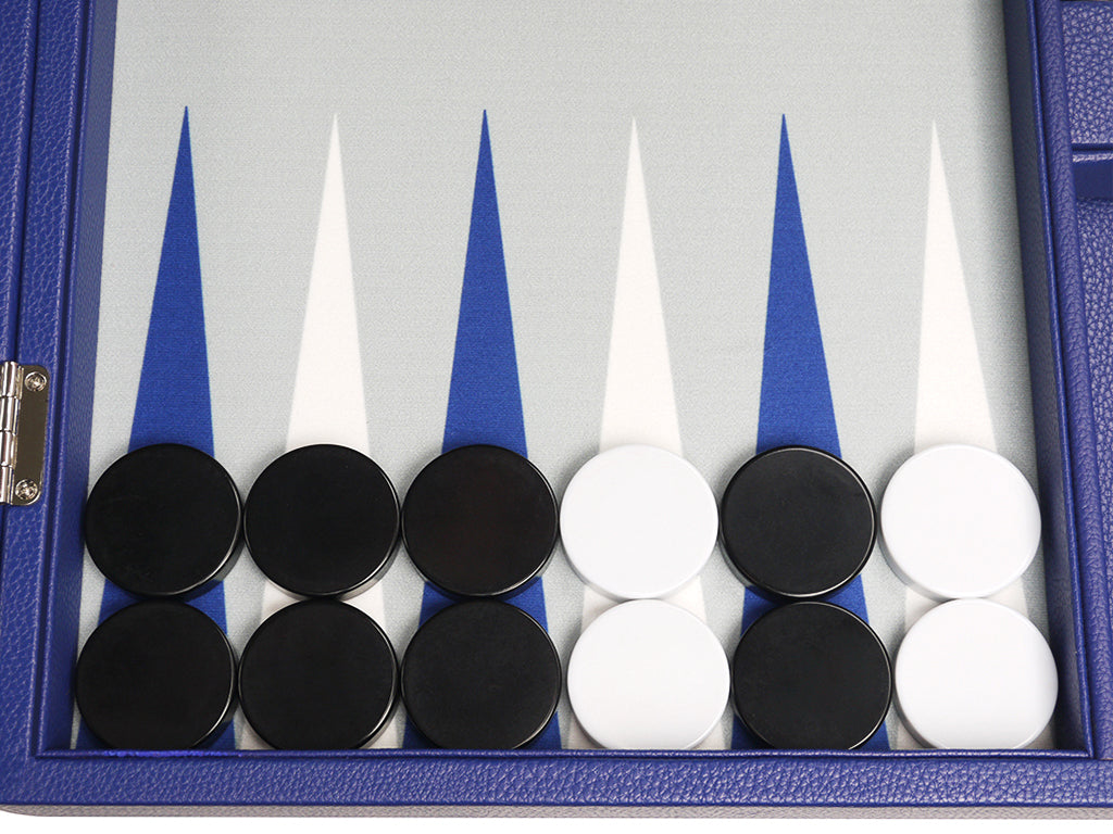 19-inch Premium Backgammon Set - Indigo Blue - American-Wholesaler Inc.